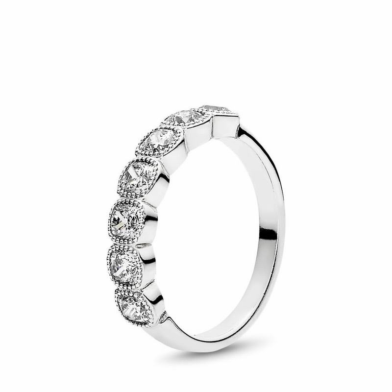 Pandora Alluring Cushion Promise Ring - Sterling Silver/Cubic Zirconia - Canada | DC5499KR